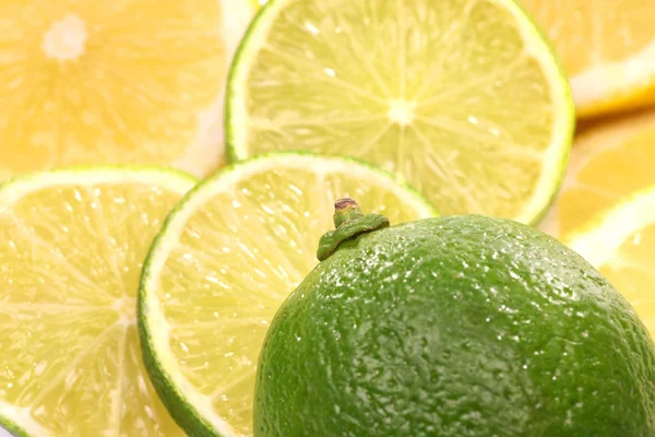 Lemon and lime fruit — Stock Photo, Image