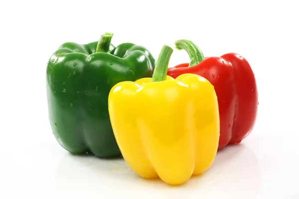 Red, yellow and green pepper — Stock Photo, Image