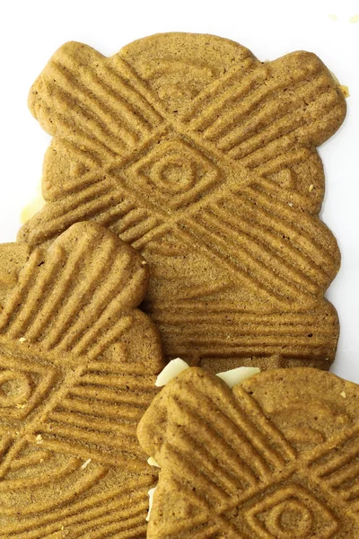 Speculaas cookies (typical Dutch Sinterklaas biscuit) — Stock Photo, Image
