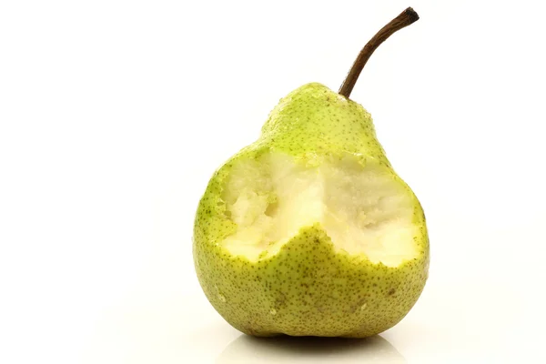 Partly eaten pear — Stock Photo, Image