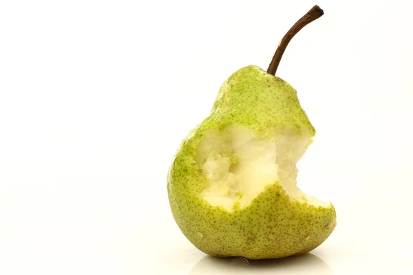 Partly eaten pear — Stock Photo, Image