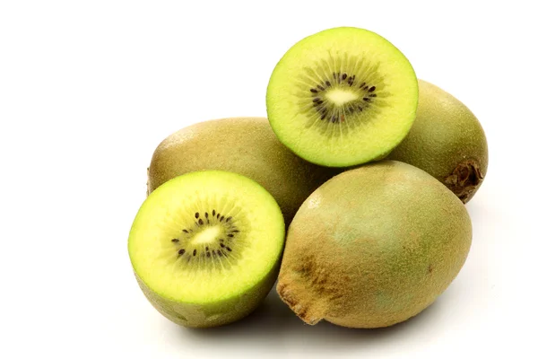 Kiwi fruit and two halves — Stock Photo, Image