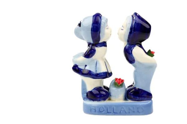 Líbat keramických figurek z Holandska — Stock fotografie