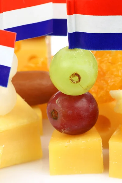 Close up of Dutch cheese snacks — Stock Photo, Image