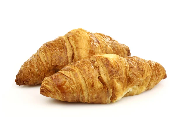 Två nybakade croissanter — Stockfoto