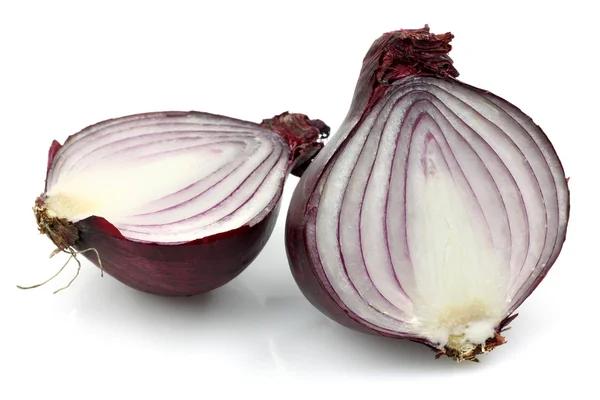 Two red onion halves — Stock Photo, Image