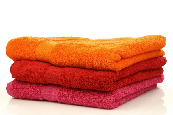 三个彩色毛巾 — 图库照片