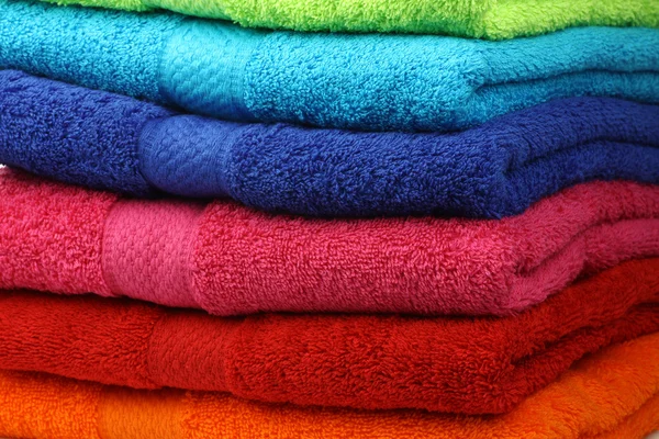 Asciugamani di cotone soffice colorato — Foto Stock