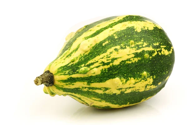 Stock image Green striped ornamental pumpkin