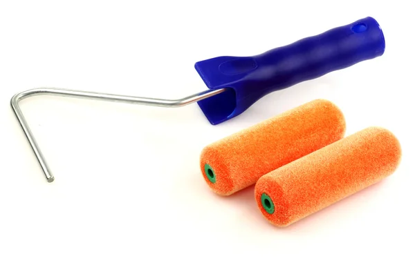 Plastic paint roller with spares — Stockfoto