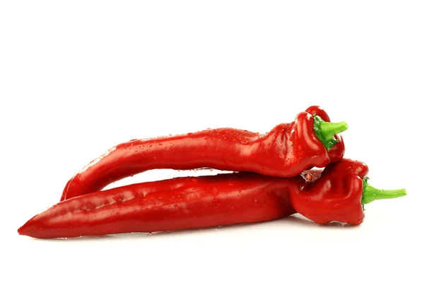Fresh red sweet peppers — Stock Photo, Image
