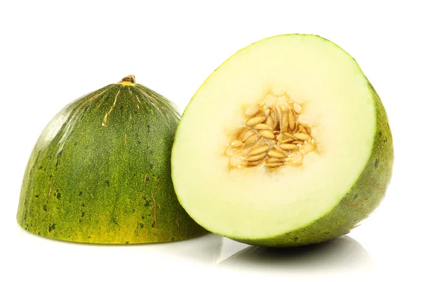 Söt vattenmelon halvor — Stockfoto