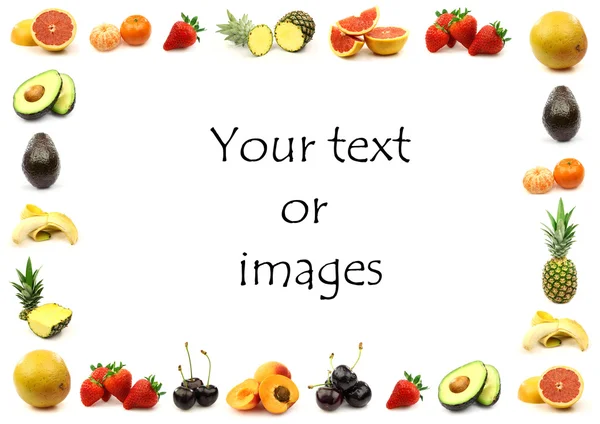 Frontera de frutas —  Fotos de Stock