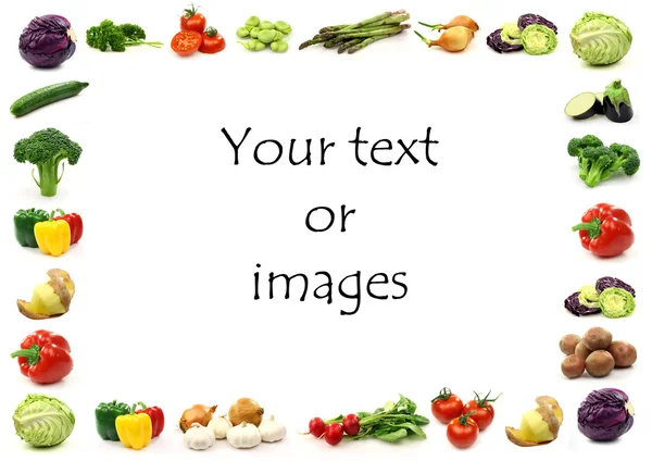 Vegetable border — Stock Photo, Image