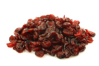 yığın kurutulmuş cranberries