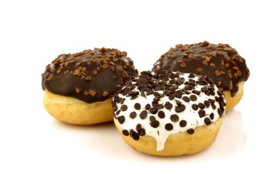 Chocolate ball donuts clipart