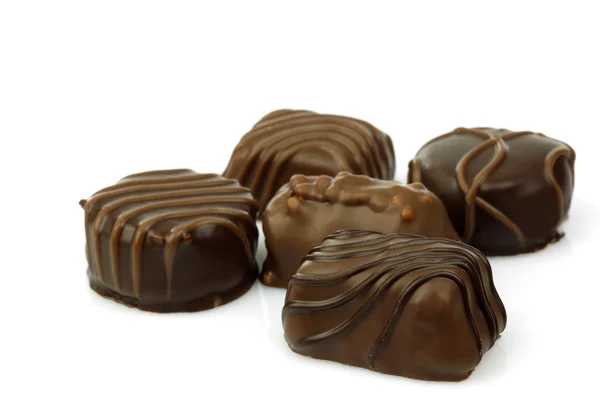 Bombones de chocolate decorados —  Fotos de Stock