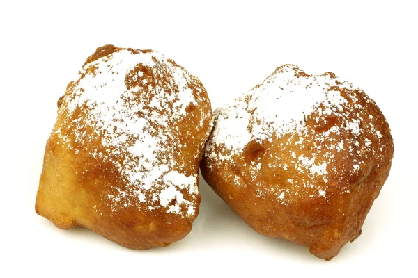 Traditional pastry from Holland eaten at new year's eve called"oliebollen" — Stock Photo, Image