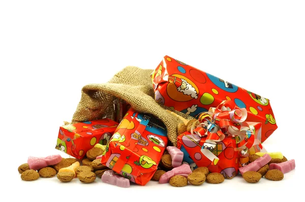 Colorful "Sinterklaas"presents — Stock Photo, Image