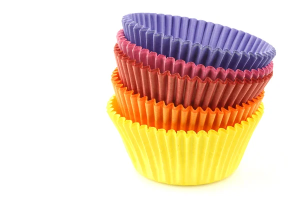 Renkli boş muffin bardak — Stockfoto