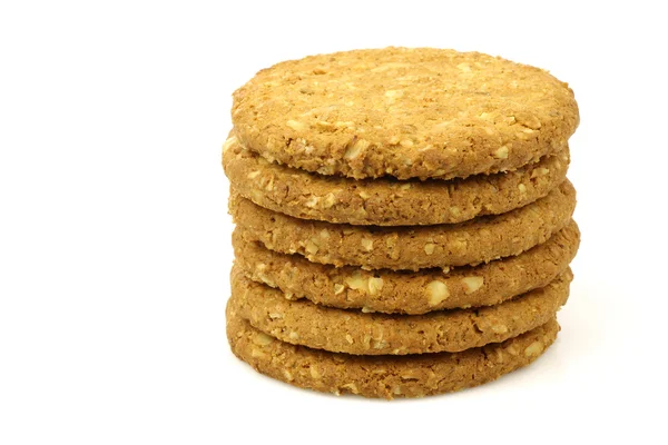 Biscoitos integrais empilhados — Fotografia de Stock