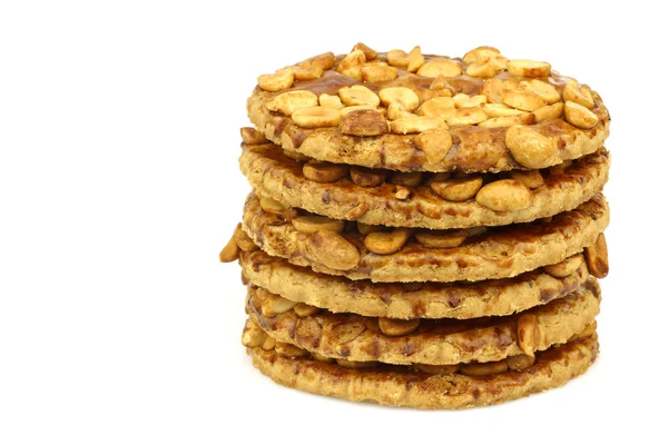 Biscoitos de amendoim empilhados — Fotografia de Stock