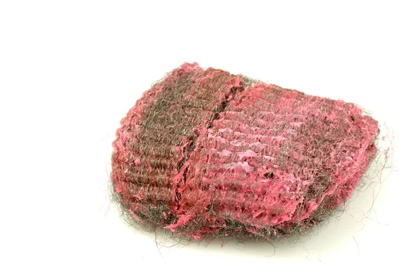 Абразивный мыльный коврик из стальной ваты — стоковое фото