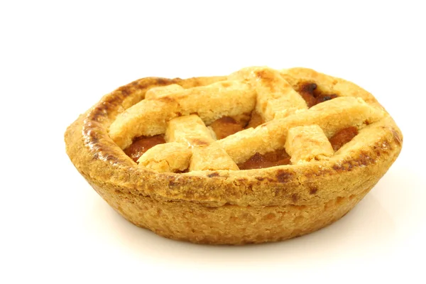 Small fresh and decorated apple pie — Stock Photo, Image