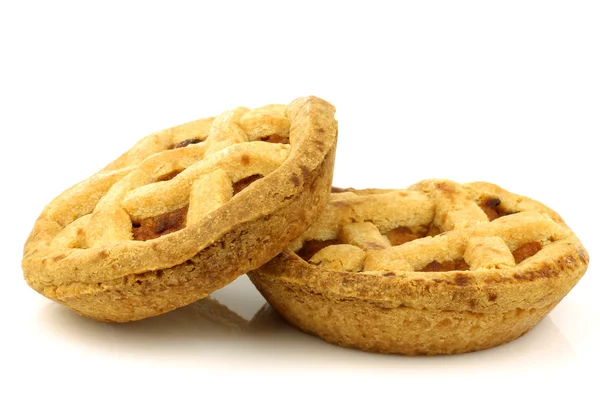 Small fresh and decorated apple pies — Stock Photo, Image