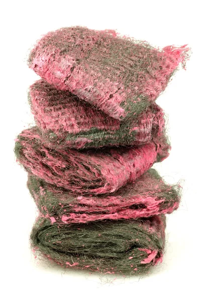 Çelik yün aşındırıcı sabun yastıkları — Stok fotoğraf