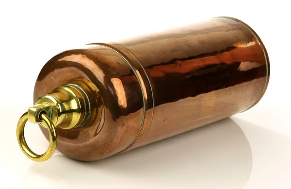 Brass hot water bottle — Stock Photo, Image