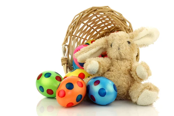 复活节蛋和复活节兔子 — 图库照片
