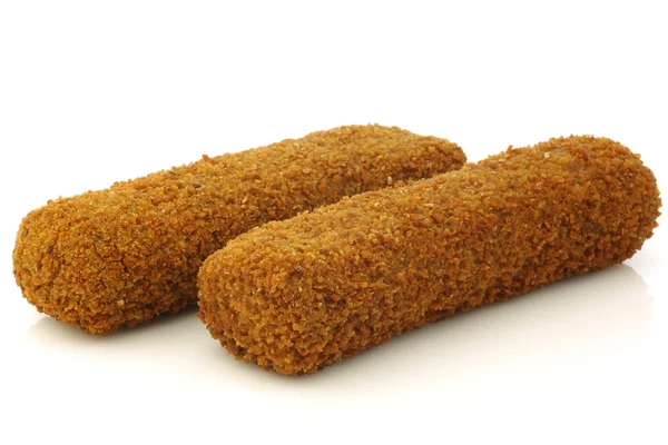Two Dutch snacks called "kroket" — Stock Photo, Image