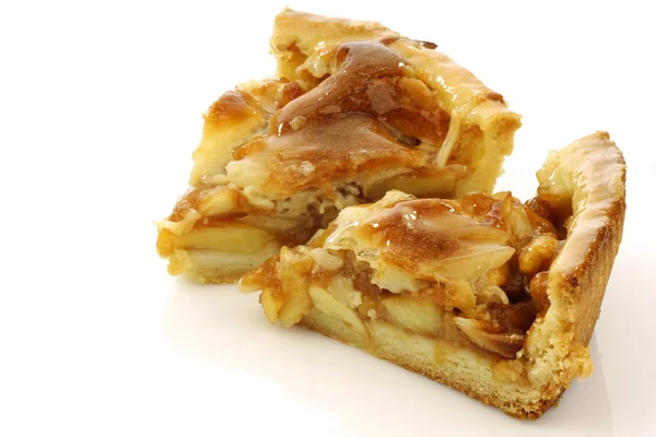 Two pieces of fresh apple pie — Stock Photo, Image