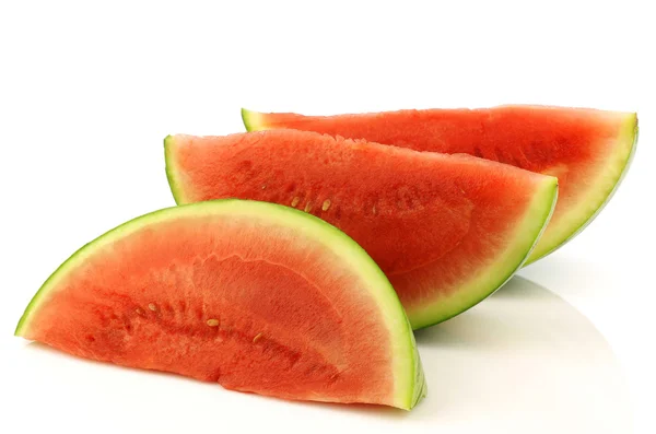 Verse en rijpe watermeloen stukken — Stockfoto