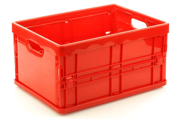 Boîte de rangement en plastique rouge pliable — Photo