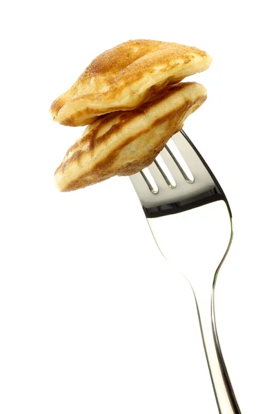 焼きたての"poffertjes と呼ばれる伝統的なオランダ ミニ パンケーキ" — ストック写真
