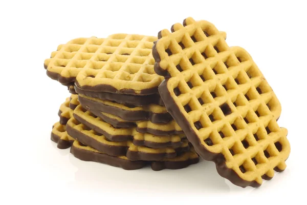 Gestapelde chocolade wafels — Stockfoto