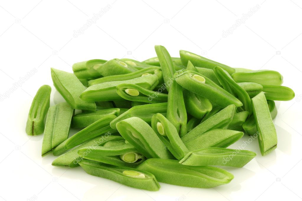 Bunch of cut string beans