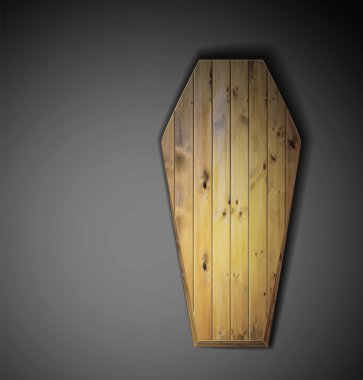 Wooden coffin clipart