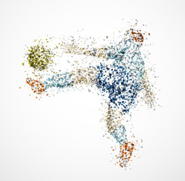 Abstract football player clipart