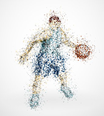 Abstract basketball player clipart