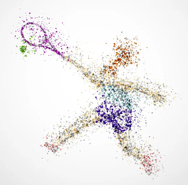 Abstract tennis player — Stock Vector