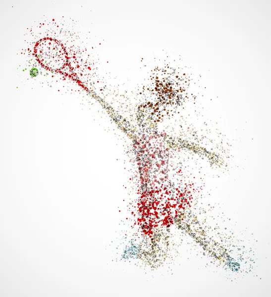 Абстрактный теннисист — стоковый вектор