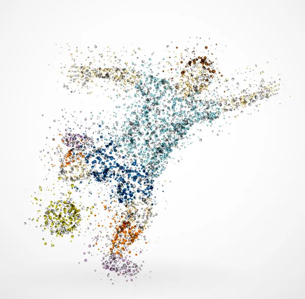 Абстрактный футболист — стоковый вектор