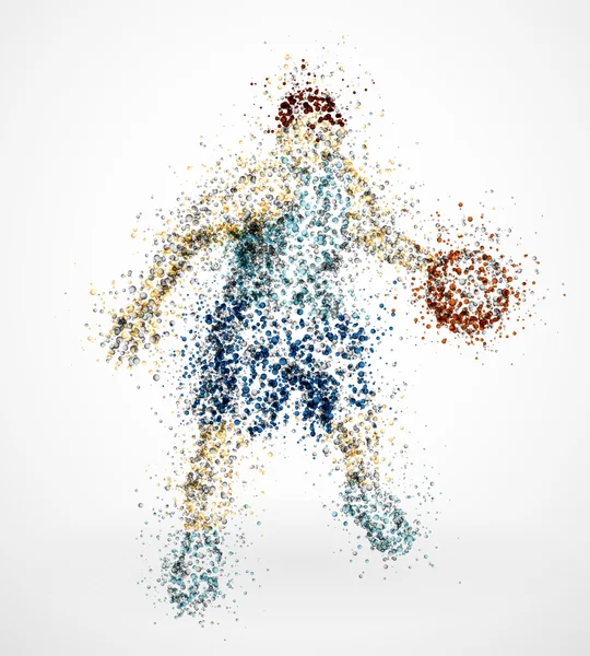 Abstracte basketballer — Stockvector