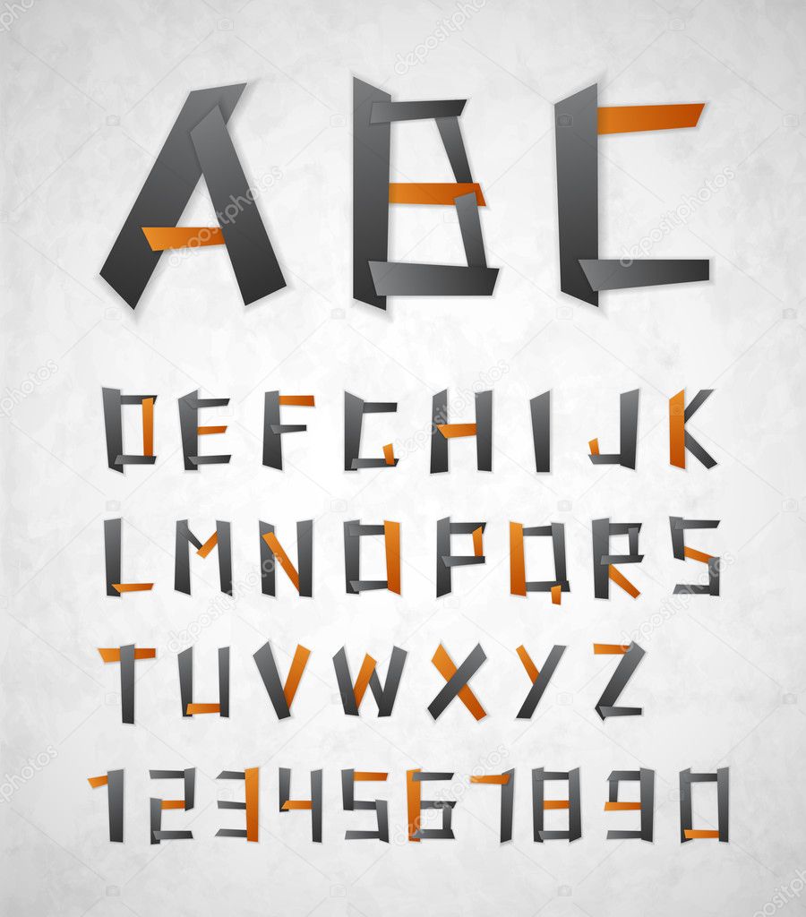 Alphabet from paper