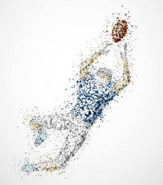 Abstract american football player clipart