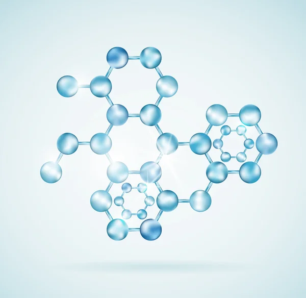 Icono de estructura molecular — Vector de stock