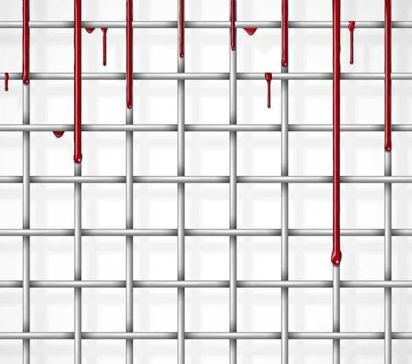 Cage avec du sang — Image vectorielle
